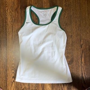 Michigan state green and white dri-fit tank